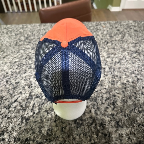 PATAGONIA Orange & Blue "Buffalo" Snapback Truckers Hat - Picture 3 of 5